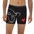thumbnail image 2 of Salouo French Bulldog Pattern Men's Boxer Briefs, Soft & Breathable Underwear Elastic Waistband Briefs for Men,1-Pack, 2 of 7