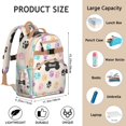 thumbnail image 6 of Cute dog backpack with floral and puppy accents, lightweight backpack, durable backpack for school or travel, 6 of 6
