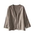 thumbnail image 4 of Xdegoge Cardigan Sweaters for Women Lightweight Open Front Casual Loose Fit 3/4 Sleeve Cover Up Tops Flowy Spring Summer Vacation Lounge Everyday Wear, 4 of 9