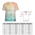 thumbnail image 2 of Mermaid Fish Scales Women's T-Shirt Short Sleeve T Shirts Tops Tee Ladies Loose T, 2 of 6
