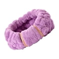 thumbnail image 1 of Minnieouse Bandas para el cabello Banda para el sudor ajustable de cara Diademas de vellón coral Púrpura Type3 NO3, 1 of 6