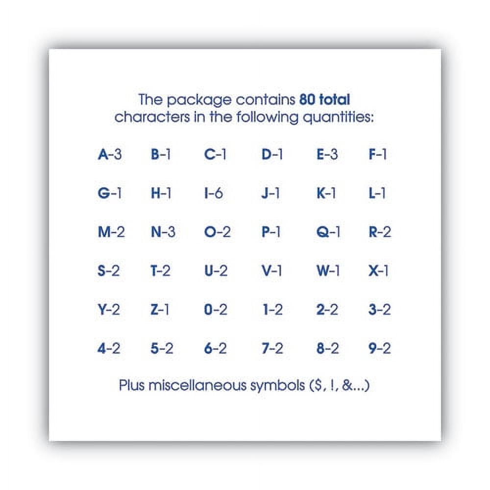 Letters, Numbers And Symbols, Adhesive, 3", Black, 64 Characters | Bundle of 5 Each