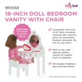 thumbnail image 2 of Emily Rose Muebles para muñecas de 18 pulgadas | Tocador de dormitorio con silla - Colección Floral | Compatible con muñecas American Girl., 2 of 9