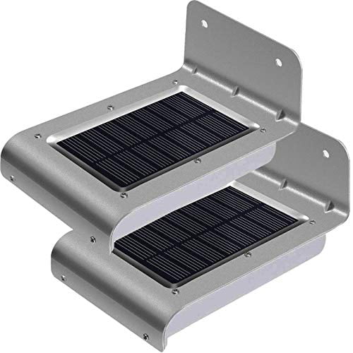 2pcs Solar Lights LED Outdoor Solar Motion Sensor Lights for Garden Patio Path Wall Mount Gutter Fence Light