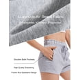 thumbnail image 5 of Pinspark Women's Air Cotton Active Shorts Athletic Running Shorts Breathable Comfort Stretch Adjustable Waist with Side Pockets, 5 of 6