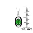 thumbnail image 4 of 3 1/2 Carat T.G.W. Chrome Diopside And Black & White Diamond Accent Sterling Silver 3-Piece Jewelry set, 4 of 5