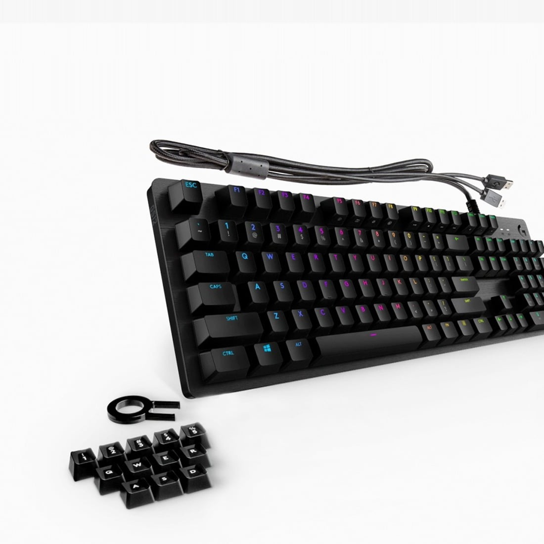 Logitech G Series G512 LIGHTSYNC RGB Mechanical Gaming Keyboard, USB 2.0,  Black