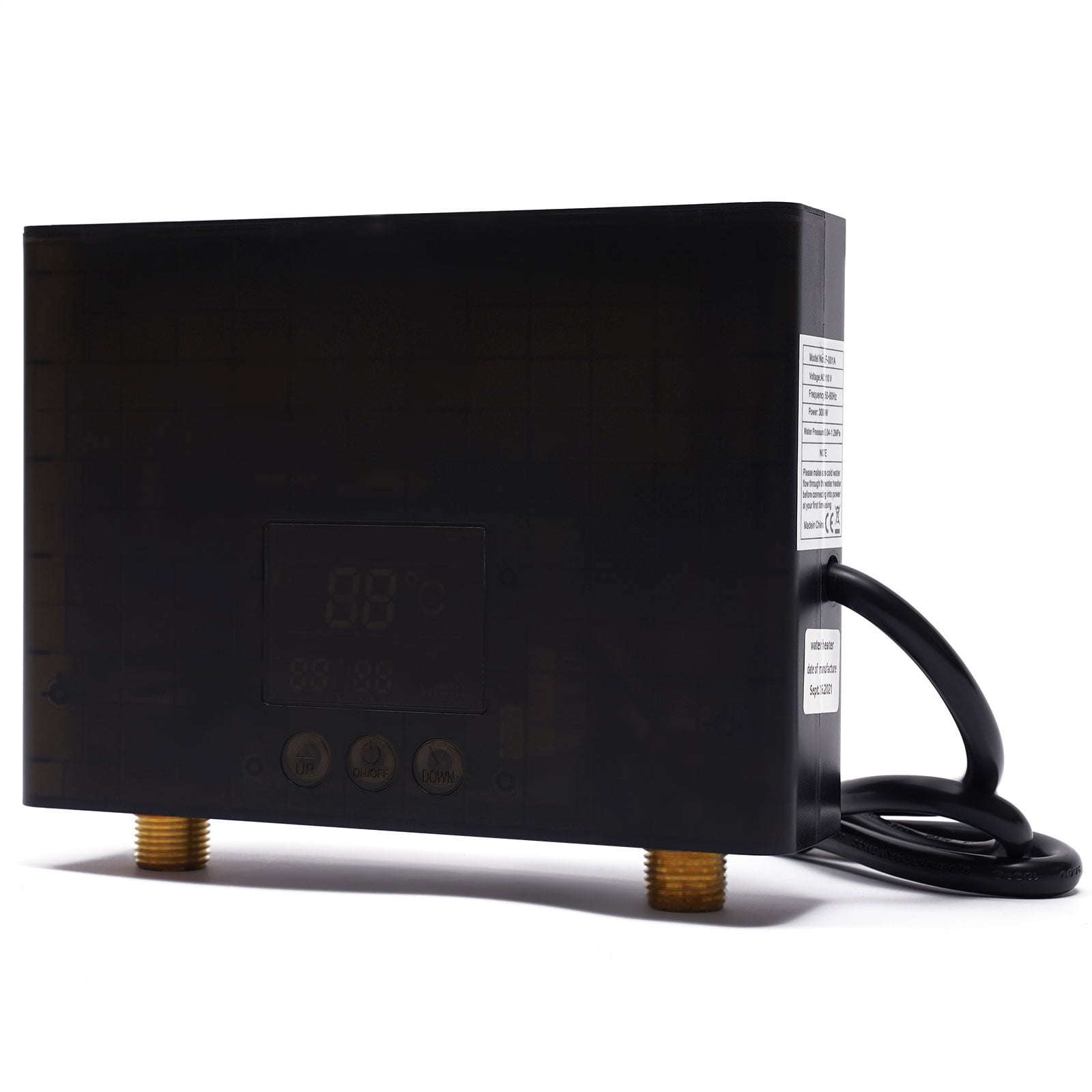 Dwellnix Compact Tankless Water Heater with Thermostat, 3000W Instant Heating, LCD Touch Control, Energy-Efficient, Wall-Mounted, Perfect for Kitchens and Small Spaces