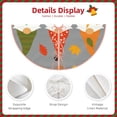 thumbnail image 3 of Lukts Hello Fall Gnomes Print Color Life Christmas Tree Skirt, Winter Holiday Tree Mat Decoration ,Can be Used as A Shawl-48", 3 of 6