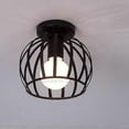 thumbnail image 1 of Retro Ceiling Lamp Vintage Industrial Style Design Loft Ceiling Lighting in Black Indoor Iron Cage for Cafe Restaurant Kitchen Decoration - Black, 1 of 2