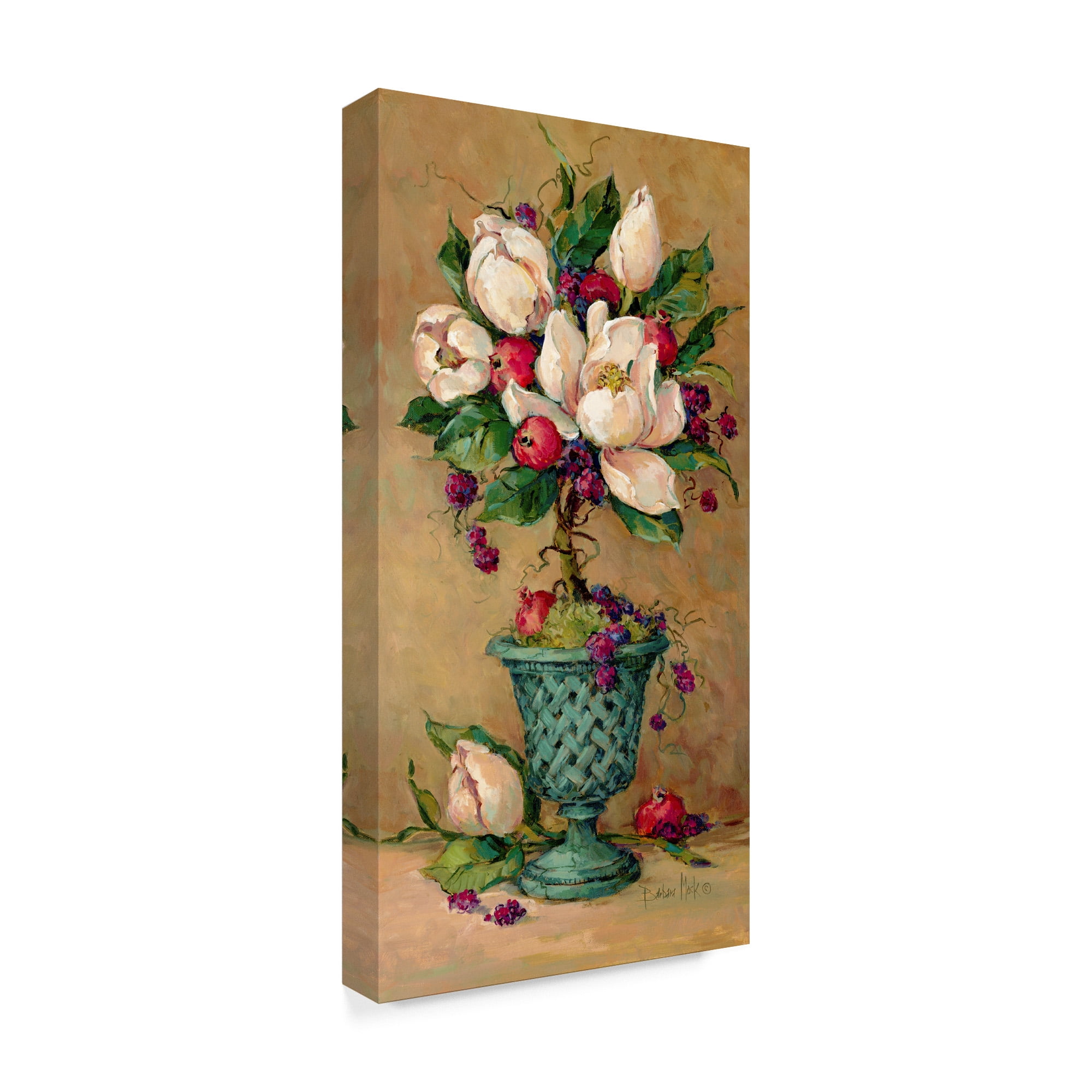Trademark Fine Art ' Magnolia Cluster Topiary' Canvas Art by Barbara Mock