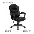 thumbnail image 6 of Flash Furniture High Back Black LeatherSoft Executive Swivel Ergonomic Office Chair with Arms, 6 of 12