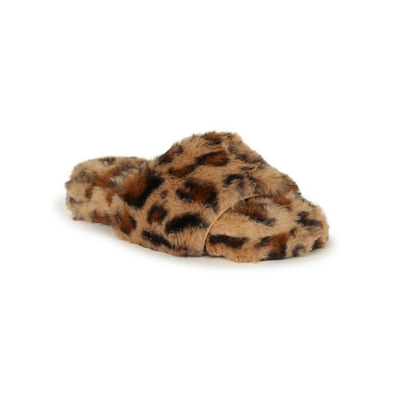 Forever Faux Faur Flatform Slide Sandal 20282