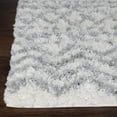 thumbnail image 4 of Abstract Stripe Plush Polypropylene Indoor Shag Area Rug, 4 of 10