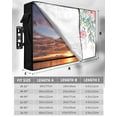 thumbnail image 7 of Outdoor TV Cover 70 to 75 Inch Weatherproof, Rustic Spring Floral Waterproof TV Screen Protector for Outside Decor with Zipper and Pocket 68"L x 42"H , Spring Wild Flowers Leaves White, 7 of 7