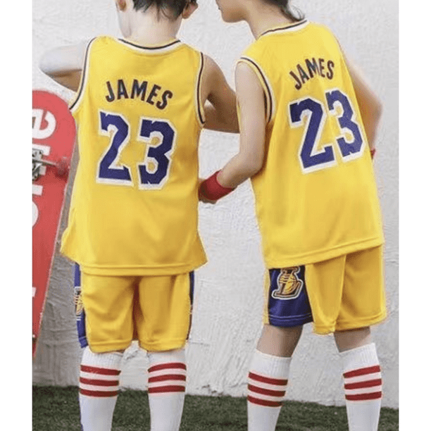 LeBron James Lakers Basketball Jersey Set for Kids XL/S