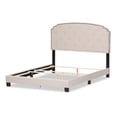 thumbnail image 2 of Baxton Studio Lexi Light Beige Fabric Upholstered Queen Size Bed, 2 of 9