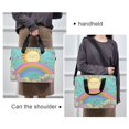 thumbnail image 6 of FORMRS 16" Laptop Bag Carrying Sleeve Case with Handle Travel Shoulder Briefcase, Retro Blue Rainbow, 6 of 8
