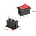 thumbnail image 2 of Unique Bargains Mini Boat Rocker Switch Red Toggle Switch for Boat Car Marine 3pins ON/ON  AC 250V/6A 125V/10A ,2pcs, 2 of 4