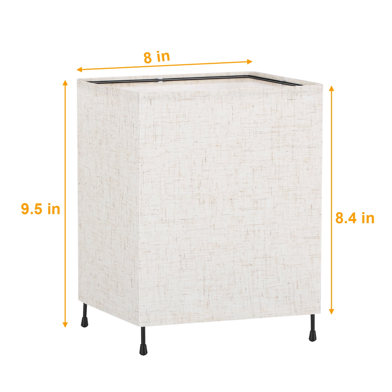 2-Pack Minimalist Square Nightstand Lamps with Remote - 12-Color RGB Linen Shade Lamps for Bedroom & Living Room