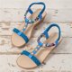 thumbnail image 5 of Amzcrzy Zapatos de mujer,Zapatos de mujer,Zapatillas de mujer, Sandalias romanas con tacón bajo y diseño de boca de pez para mujer, estilo bohemio, informales, con diamantes de imitación Sandalias Mu, 5 of 7