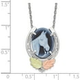 thumbnail image 5 of Sterling Silver & 12K Horse Cameo Necklace Made In United States qbh235-18, 5 of 5