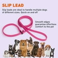 thumbnail image 6 of Dogline  - Biothane Slip Dog Leash - for Small, Medium and Large Dogs - Odor Free Slip Lead, Heavy Duty and Durable Material Kennel Lead (Neon Pink: Width 5/8" | L: 60"(5ft)), 6 of 8