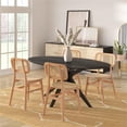 thumbnail image 4 of Pemberly Row Contemporary Oval Dining Table in Black and Walnut, 4 of 4