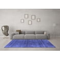 thumbnail image 3 of Ahgly Company Indoor Round Oriental Blue Industrial Area Rugs, 6' Round, 3 of 4