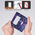 thumbnail image 4 of NICKSUN Galaxy Space Purple Combination Wall Plate, 2 Gang 1 Toggle 1 Rocker Outlet Cover Decorative Switch Plate for Office Home Decor, 4.5 x 4.5 Inch, 4 of 7