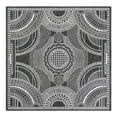 thumbnail image 2 of Unique Loom Outdoor Traditional Collection Area Rug - Deco (7' 10" Square Black and White), 2 of 6