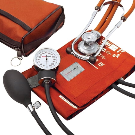 McKesson Blood Pressure Combo Kit with Sprague Stethoscope, Orange, Size 11, 1 Ct