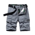 thumbnail image 2 of Cargo Shorts for Men Summer Casual Fashion Camo Print Button Closure Straight Leg Knee Length Work Shorts with Pockets, 2 of 5