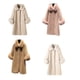 thumbnail image 3 of Minnieouse Abrigo de piel artificial para mujer, abrigo largo de mezcla de lana, chaqueta de invierno transpirable agradable a la piel, prendas de vestir Abrigos y chamarras Marrón L Minnieouse AP013647-03, 3 of 6