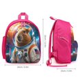 thumbnail image 2 of Capibara Mochila Escolar para Niños y Niñas, Mochila Infantil Ligera de Alta Calidad, Grande y Duradera ROSA, 2 of 6