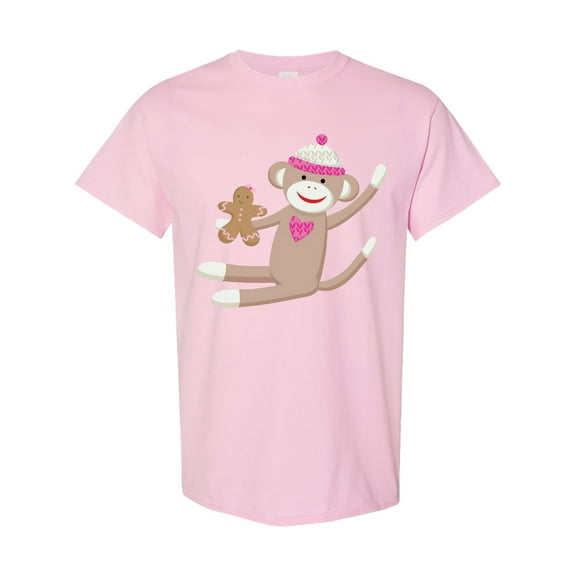 Inktastic Sock Monkey Gingerbread T-Shirt