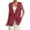 Wine, variant on biudgviw Women's Sleeveless Vest for Work Office Button V Neck Blazer Jacket Trendy Casual Lightweight Tops with Pockets