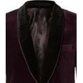 thumbnail image 2 of Men Tuxedo Jackets Burgundy Velvet Blazer Grooms Wedding Dinner Party Wear Blazers&nbsp;, 2 of 5