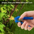 thumbnail image 5 of 3 Packs Garden Pruning Shears, Garden Trimming Scissors, Gardening Hand Pruning Snips Titanium Coated Precision Bonsai Pruning Shears, Convenient Flower Cutters (Blue), 5 of 6