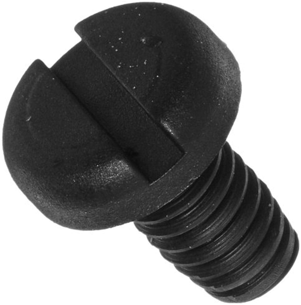 Black USA Made Fully Threaded #4-40 Thread Size Nylon 6/6 Pan Head Machine Screw 7/32 Length Slotted Drive Pack of 100 