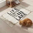 thumbnail image 5 of Area Rug with Tassels 2' x 3', Summer Quotes Lake and Forest Kitchen Runner Rug for Hallway Bedroom Throw Rugs, Farm Wooden Frain Soft Door Mat for Bathroom Entrance Living Room, 5 of 9