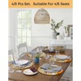 thumbnail image 5 of 15 Inch Round Placemats Set of 6, Fall Turkey Non Slip Heat Insulation PP Table Mats, Happy Thanksgiving Pumpkin Maple Leaf Washable Place Mats for Kitchen Dining Party Table Decor, 5 of 7