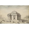 thumbnail image 3 of Louis Gustave Taraval 18x13 Black Modern Framed Museum Art Print Titled - Hexagonal Temple in an Italianate Landscape (C. 1780), 3 of 5