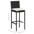 thumbnail image 4 of vidaXL 5 Piece Outdoor Bar Set with Cushions Poly Rattan Black, 4 of 5