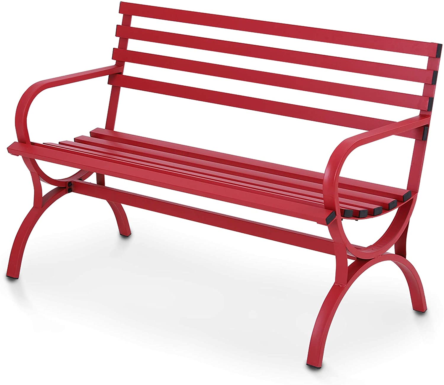 MF Studio Outdoor Durable Steel Bench - Red - image 3 of 6