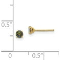 thumbnail image 4 of 14K Yellow Gold Madi K Round Mystic Topaz 3mm Post Earrings (3 X 3) Made In China se2299, 4 of 5