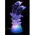 thumbnail image 2 of Pair of Dolphin, LED Lighted Sparkling Multi-Color Changing Home Decorative Figurines Decor Good Luck Dolphins Statue Gifts, 2 of 8