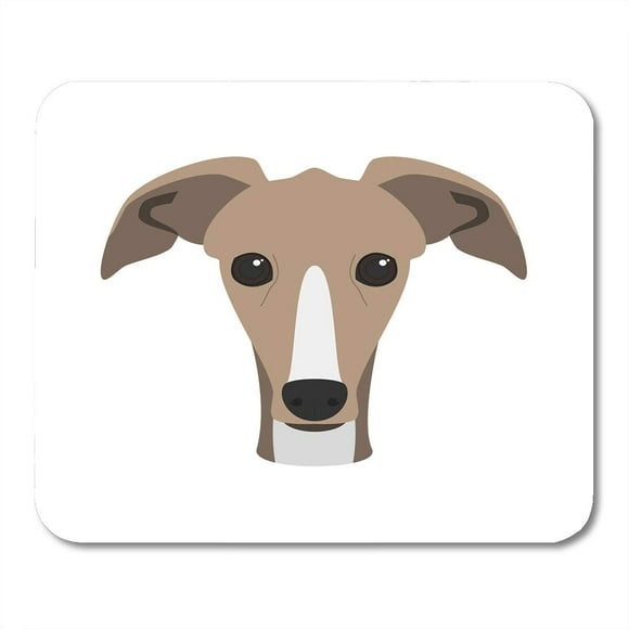 NUDECOR Canine Greyhound Dog White Breed Cartoon Mousepad Mouse Pad Mouse Mat 9x10 inch