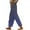 Gray, variant on Summer Women's Casual Elastic Waist Cargo Pants Solid Color Linen Drawstring Waist with Side Slit Pockets