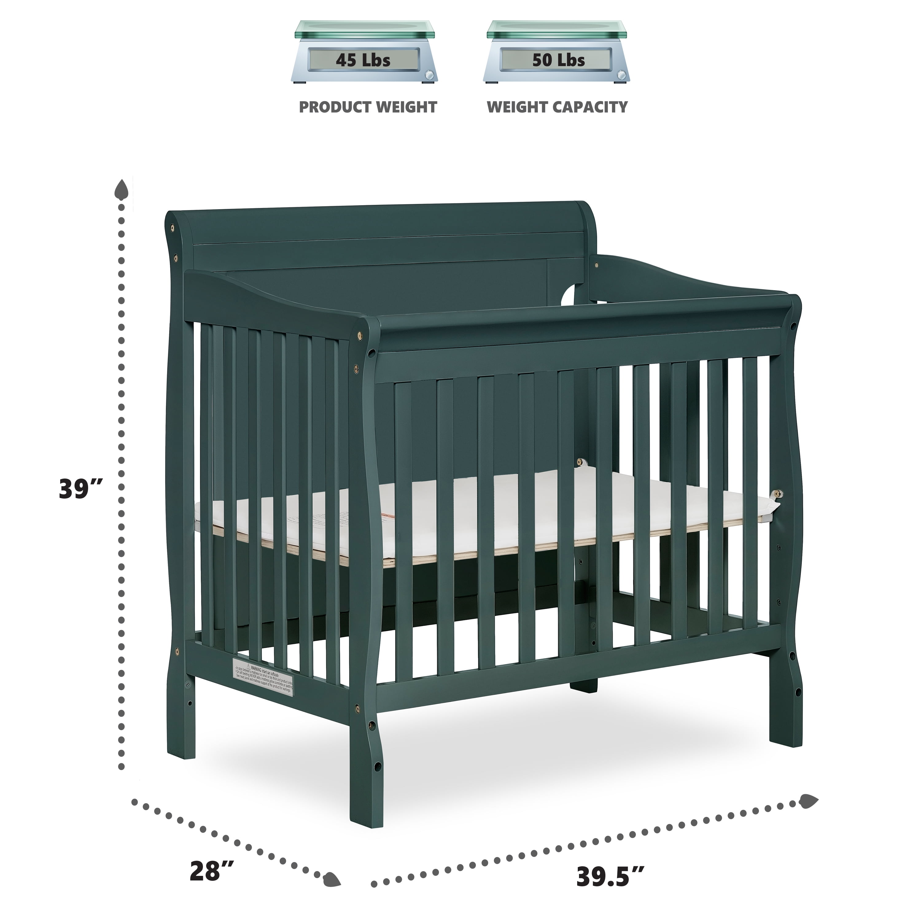 Dream on me 4 in cheap 1 aden convertible mini crib instructions